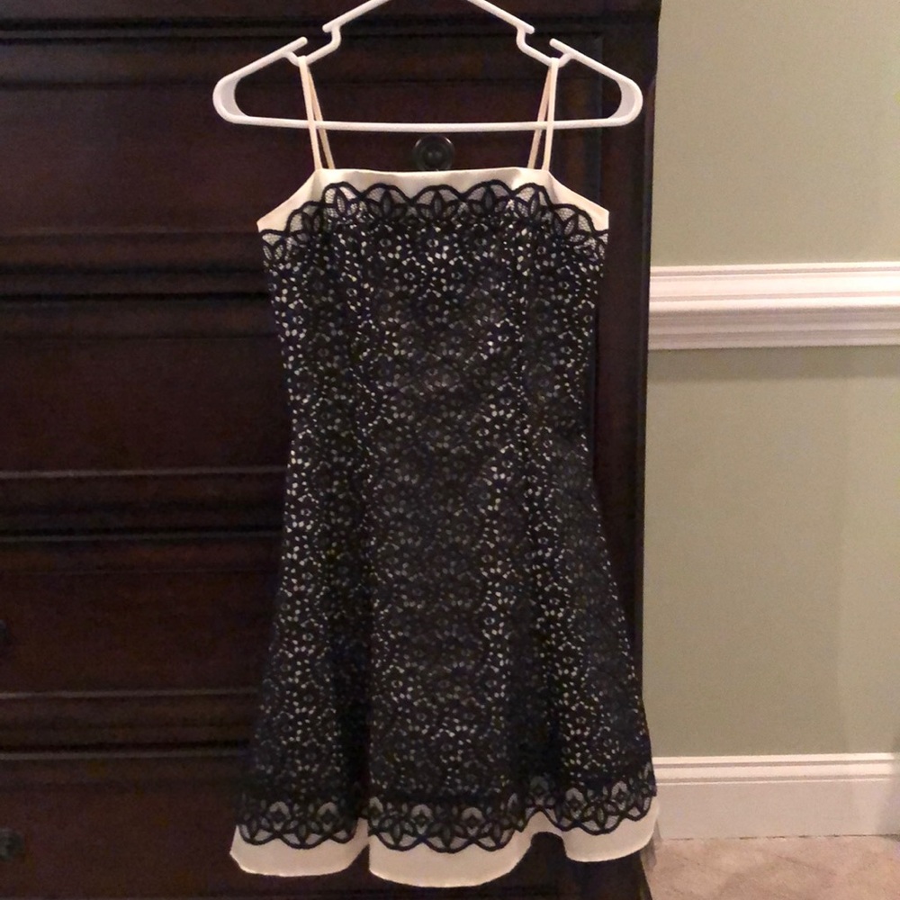 Formal black and white dress 3/4